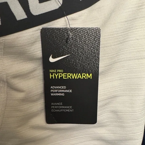 Nike Pro White Leggings with Black Trim - Picture 8 of 8